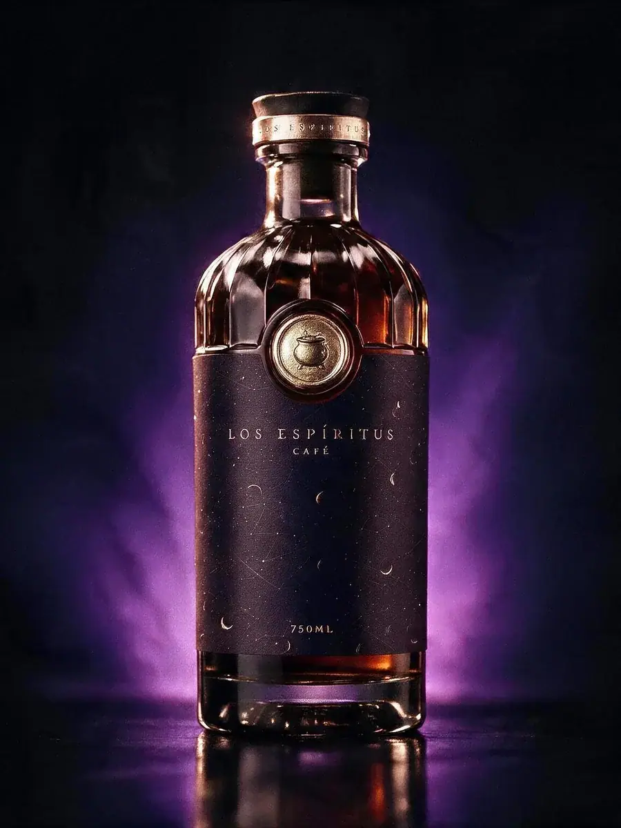 Los Espiritus Cafe bottle